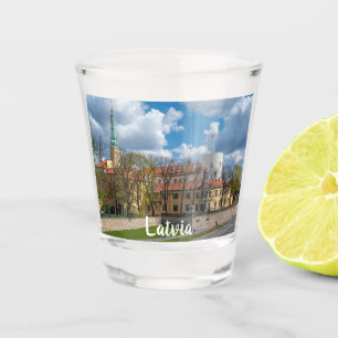 Riga Castle in Riga, Latvia Shot Glass
