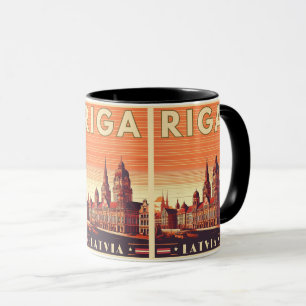 Riga City, Latvia baltic culture vintage gifts Mug