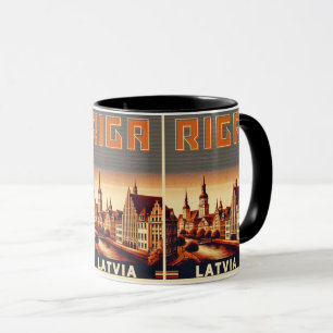 Riga City, Latvia baltic culture vintage gifts Mug