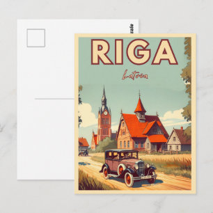 Riga City, Latvia baltic culture vintage gifts Postcard