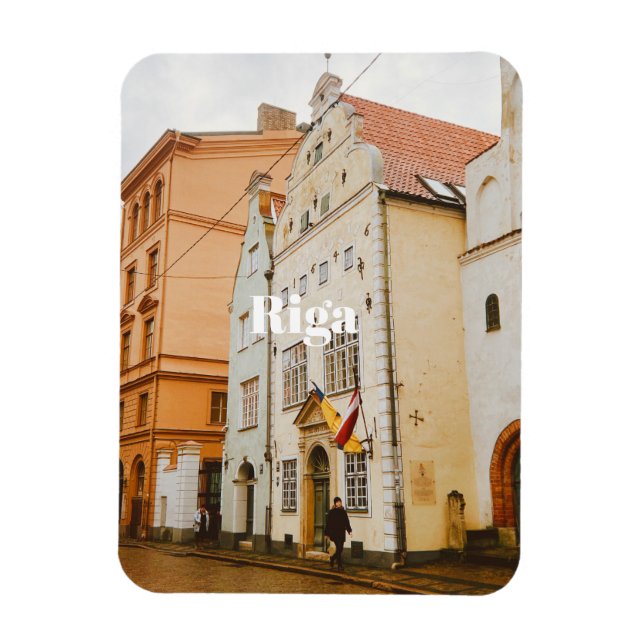 Riga Cityscape Flexible Photo Magnet (Vertical)