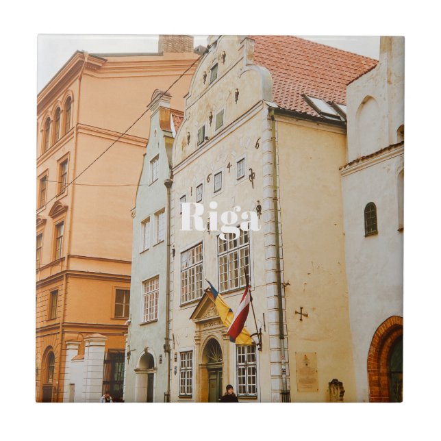 Riga Cityscape Flexible Photo Magnet Tile (Front)