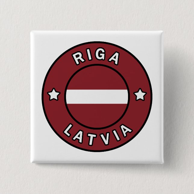Riga Latvia 15 Cm Square Badge (Front)