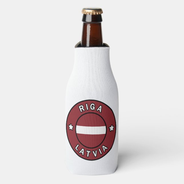 Riga Latvia Bottle Cooler (Bottle Front)