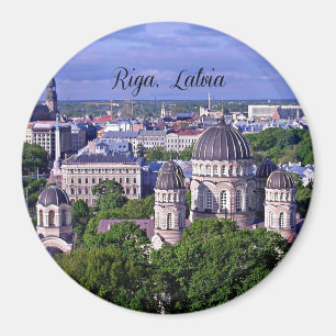 Riga, Latvia cityscape Magnet