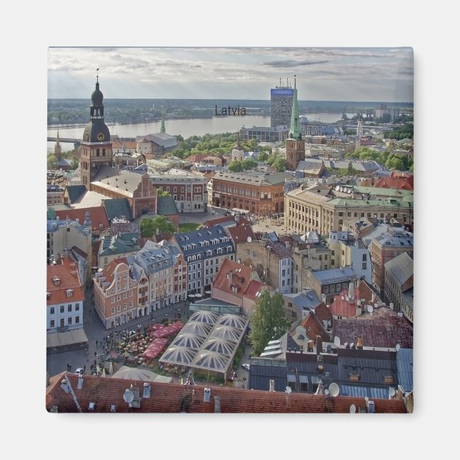 Riga, Latvia cityscape photograph Magnet (Front)