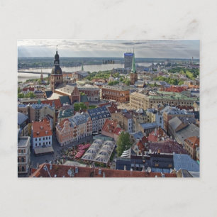 Riga, Latvia cityscape photograph, Postcard