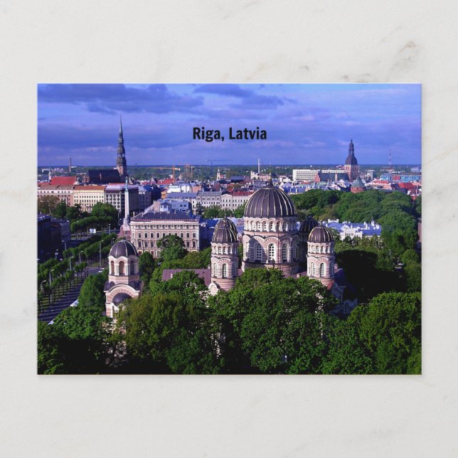 Riga, Latvia cityscape Postcard (Front)