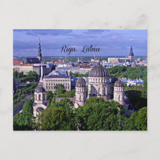 Riga, Latvia cityscape Postcard