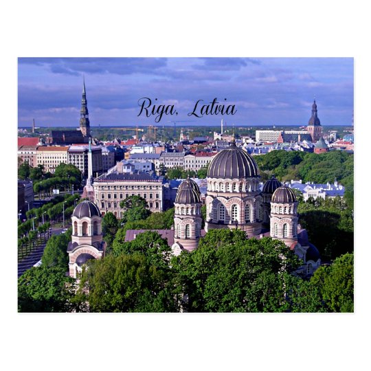 Riga, Latvia cityscape Postcard