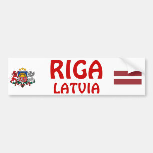Riga Latvia Custom Bumper Sticker