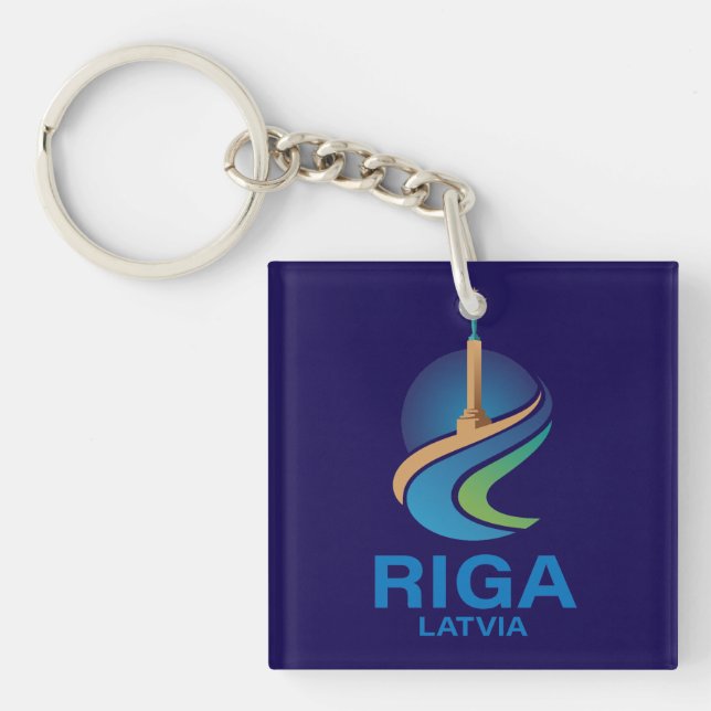 Riga Latvia Key Ring (Front)