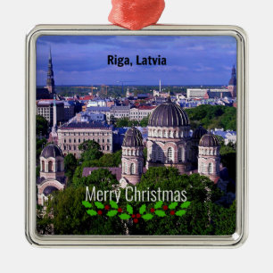 Riga, Latvia, Merry Christmas, Metal Tree Decoration