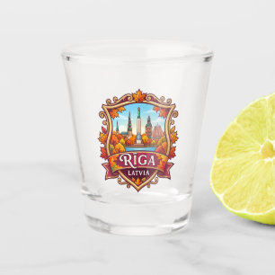 Riga Latvia Shot Glass