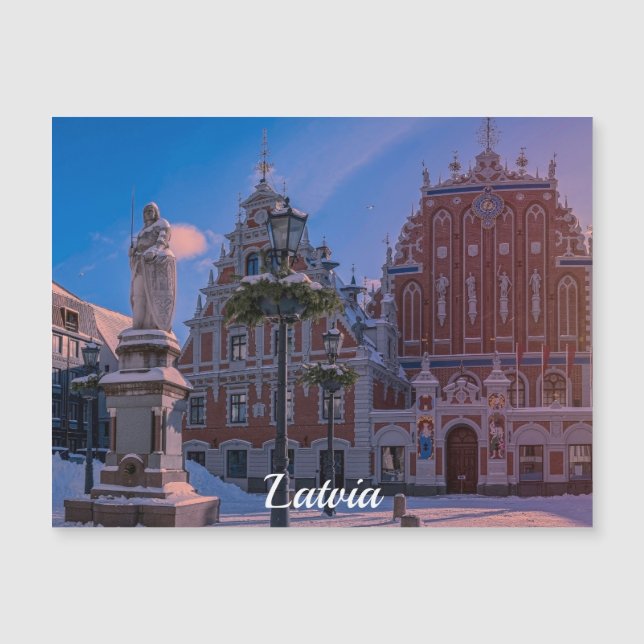 Riga Town Hall Square in winter (Front)