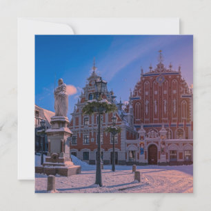 Riga Town Hall Square in winter