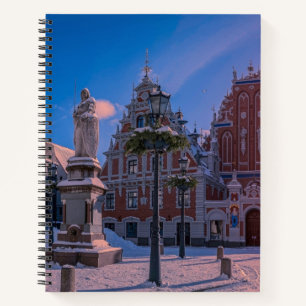 Riga Town Hall Square in winter Notebook