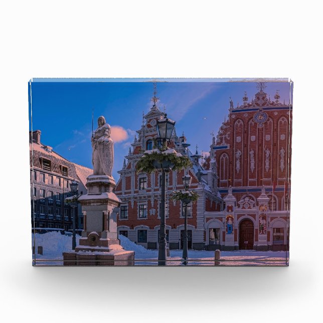Riga Town Hall Square in winter Photo Block (Front)