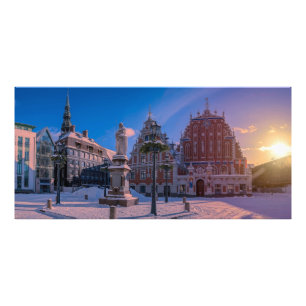 Riga Town Hall Square in winter Photo Print