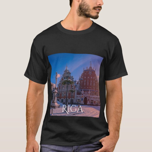 Riga Town Hall Square in winter T-Shirt (Front)