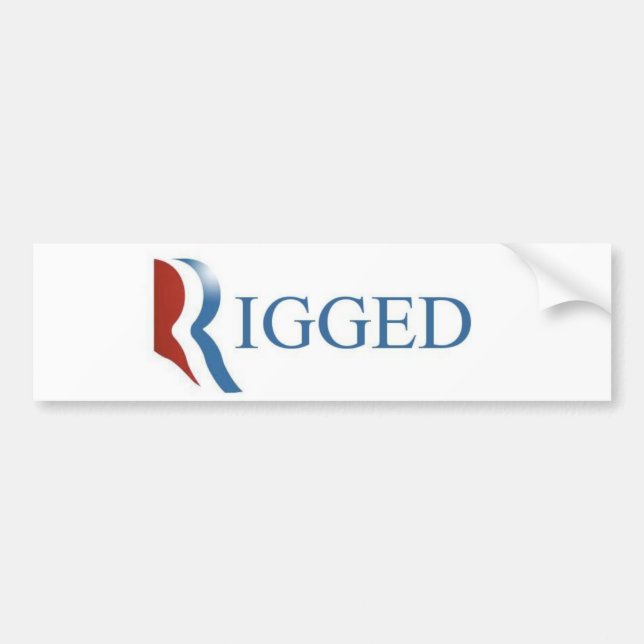 Rigged Bumper Sticker, GOP, RNC, Election Sticker (Front)