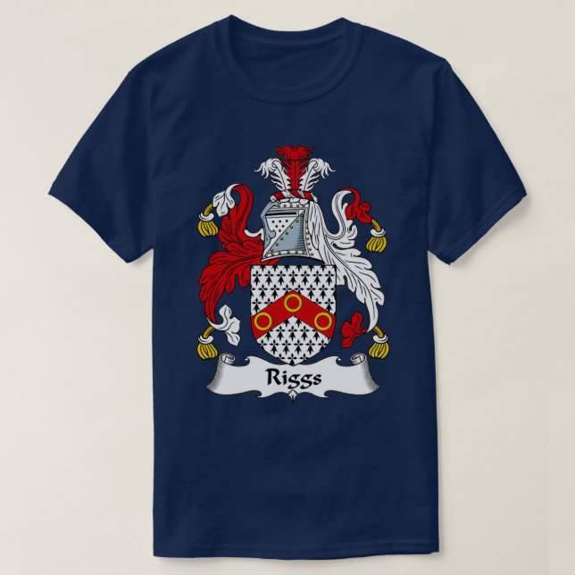 Riggs Coat of Arms Family Crest  T-Shirt (Design Front)