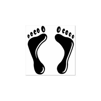Right and Left feet Rubber Stamp