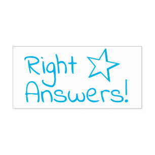 "Right Answers!" Teacher Feedback Rubber Stamp