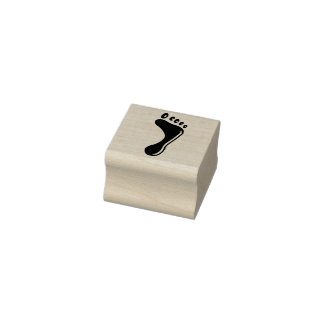 Right foot rubber stamp