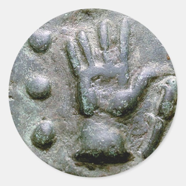 Right Hand Aes Grave Quadrans Classic Round Sticker (Front)