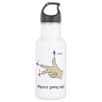Right hand rule cross Physics gang sign