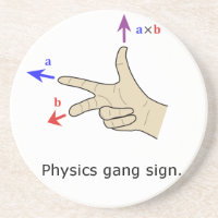 Right hand rule cross product Physics gang sign