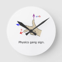 Right hand rule cross product Physics gang sign
