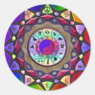 Right here, right now classic round sticker