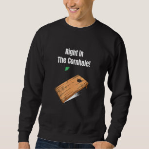 Right in the cornhole - Backyard Games and Dirty J Sweatshirt