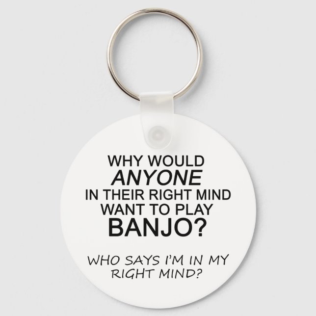 Right Mind Banjo Key Ring (Front)
