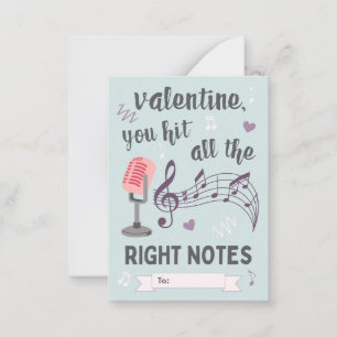 Right Notes Classroom Valentine's Day Note Card