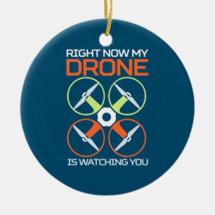 Right Now My Drone Ceramic Tree Decoration