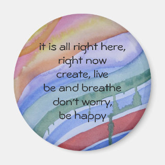 "right now" watercolor magnet
