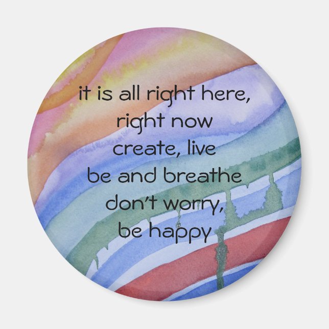 "right now" watercolor magnet (Front)