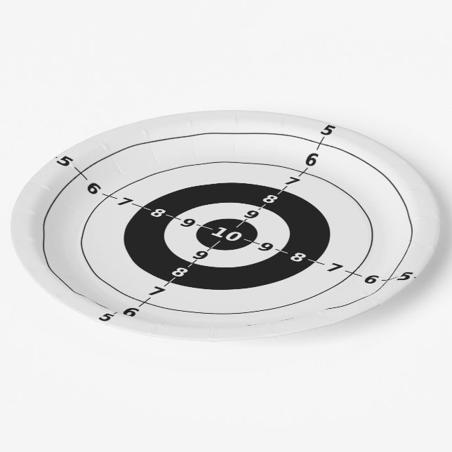 Right on Target - Party Paper Plates (Angled)