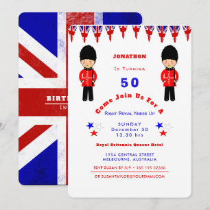 Right Royal Knees Up Birthday Bash Invitation