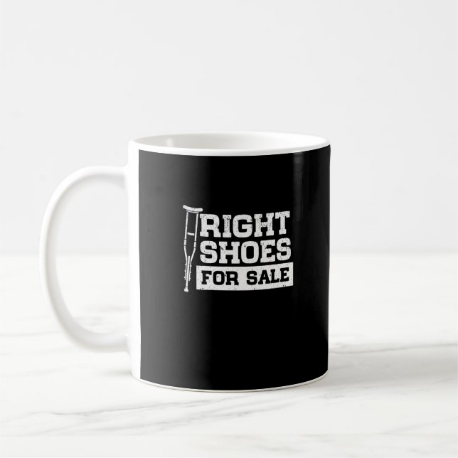 Right Shoes For Sale Amputation Walking Stick Coffee Mug (Left)