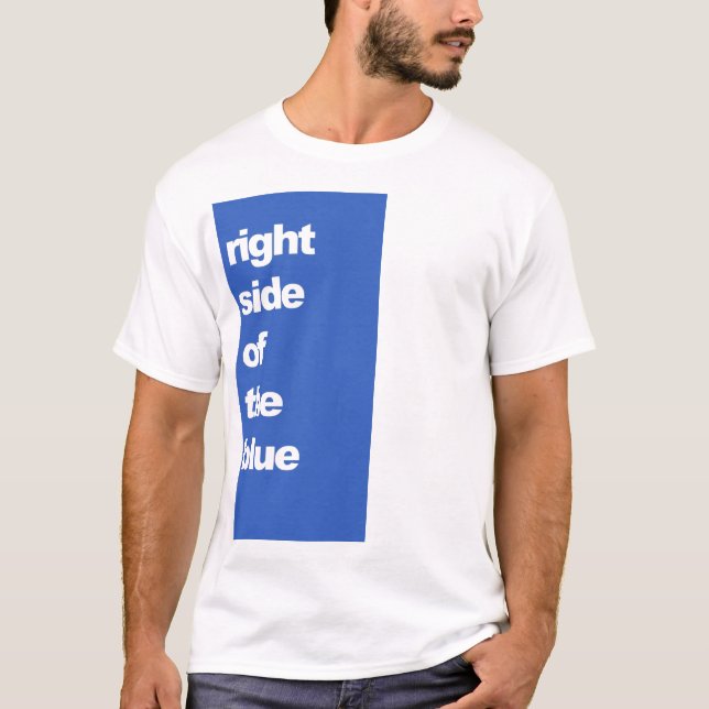 Right Side Of The Blue Snooker t-shirt (Front)