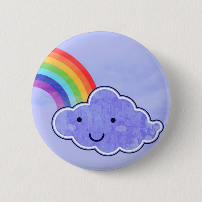 Right side of the rainbow 6 cm round badge (Front)