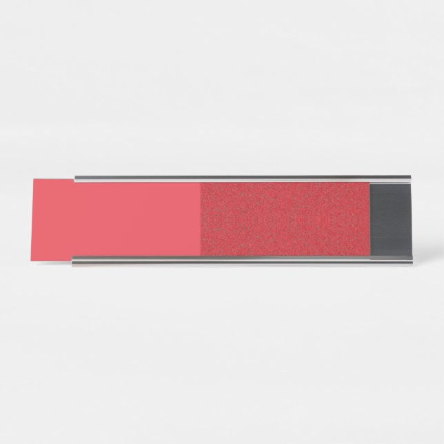 Right Texture Split Brushed Metal Name Plate (Front)