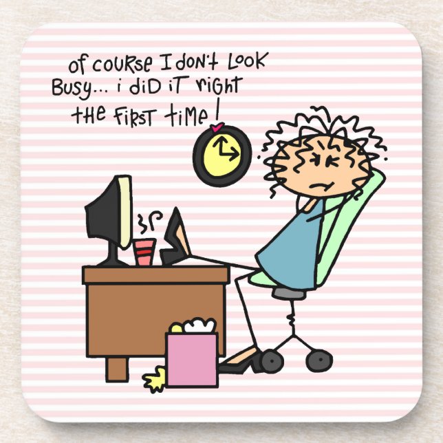 Right The First Time Humour Coaster (Front)