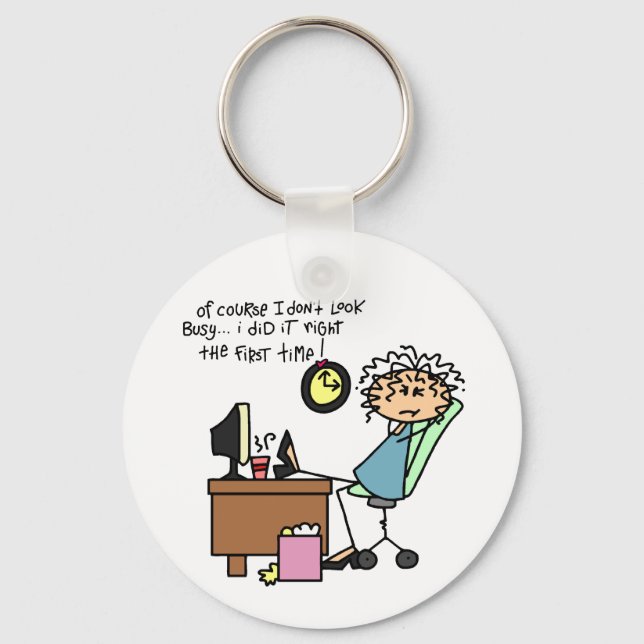 Right The First Time Humour Key Ring (Front)