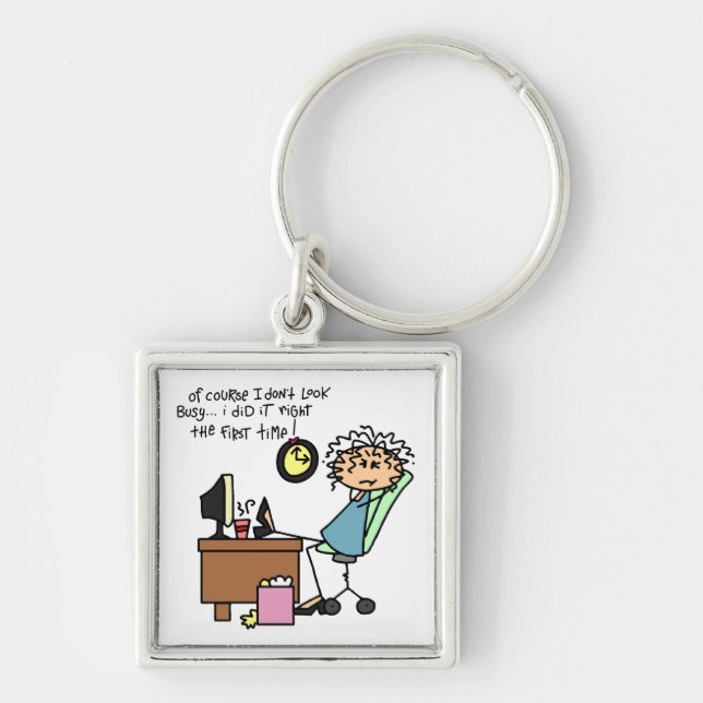 Right The First Time Humour Key Ring (Front)