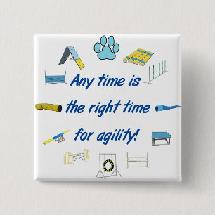Right Time For Agility 15 Cm Square Badge